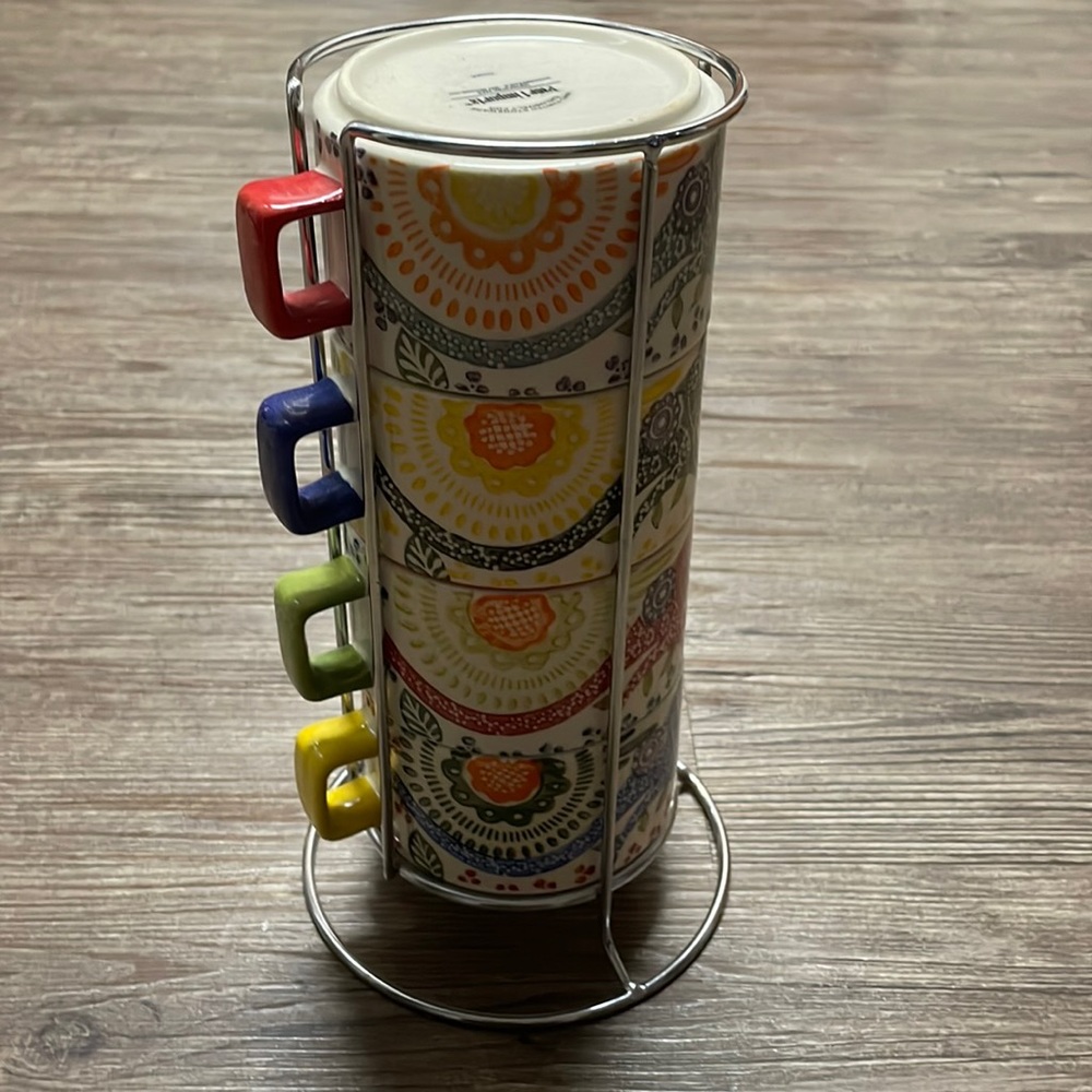 4 Mugs with Stand - Picture 2 of 4